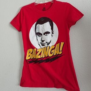 The Big Bang Theory t shirt women's S BAZINGA!